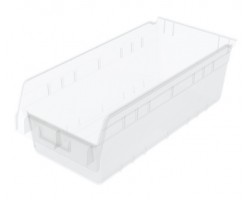 Akro-Mils 30088 ShelfMax Hopper Front Bins – 8-Pack Plastic Storage Bins