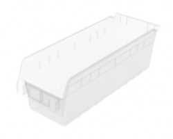 Akro-Mils 30098 ShelfMax Hopper Front Bins – 10-Pack Plastic Storage Bins