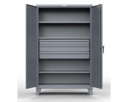 Strong Hold 36-243-3DB 3-Drawer Steel Storage Cabinet – Heavy-Duty Industrial Cabinet with Adjustable Shelves