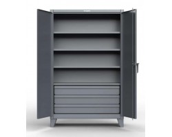 Strong Hold 36-244-3DB 3-Drawer Steel Storage Cabinet – Heavy-Duty Industrial Cabinet with Adjustable Shelves