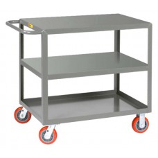 Little Giant 3-Shelf Steel Service Cart - Model 3LGL-2436-6PY Little Giant 3-Shelf Steel Service Cart - Model 3LGL-2436-6PY