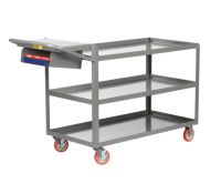 Little Giant 3-Flush Shelves Order Picking Cart