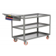 Little Giant 3-Shelf Steel Order Picking Cart - Model 3LG-1832-WS-P-BK