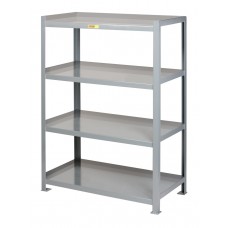 Little Giant 4SHC-1832-72 Heavy-Duty Welded Steel Shelving with 3-Sided Retaining Lips – 2000 lb Capacity per Shelf