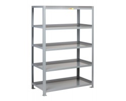 Little Giant 5SHC-1832-72 Heavy-Duty Welded Steel Shelving with 3-Sided Retaining Lips – 2000 lb Capacity per Shelf