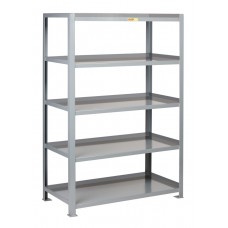 Little Giant 5SHC-2448-72 Heavy-Duty Welded Steel Shelving with 3-Sided Retaining Lips – 2000 lb Capacity per Shelf