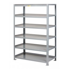 Little Giant 6SHC-1832-72 Heavy-Duty Welded Steel Shelving with 3-Sided Retaining Lips – 2000 lb Capacity per Shelf