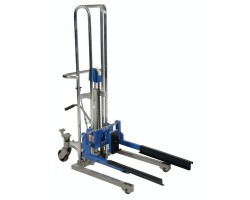 Vestil ABS-130 Adjustable Box Stacker – 380 lb Capacity, Foot Pump Lift