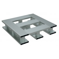 Vestil AP-2424-SB Aluminum Half Pallet 24 x 24 Skid Bottom