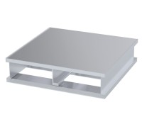 Vestil Solid Top Welded Aluminum Pallet & Skid | Reusable, Easy-Clean