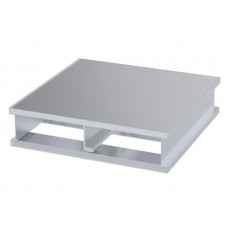 Vestil AP-ST-2424 Solid Top 2-Way Entry Aluminum Half Pallet - 24 x 24, 4,000 lb Capacity Vestil AP-ST-2424 Solid Top 2-Way Entry Aluminum Half Pallet - 24 x 24, 4,000 lb Capacity