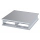 Vestil AP-ST-2424 Solid Top 2-Way Entry Aluminum Half Pallet - 24 x 24, 4,000 lb Capacity