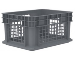 Akro-Mils 37208 Straight Wall Plastic Containers – 12 per Carton | Space-Efficient Industrial Totes