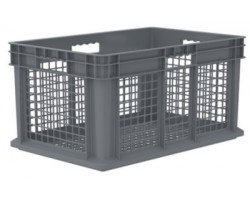 Akro-Mils 37612 Straight Wall Plastic Mesh Containers – 3 per Carton | Ventilated Industrial Storage Bins