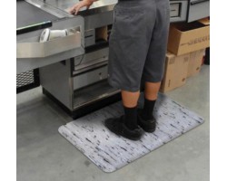 Apache Mills Anti-Fatigue K-Marble Gray Foot Mat - 2x3