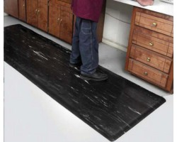 Apache Mills Anti-Fatigue K-Marble Black Foot Mat - 2x3