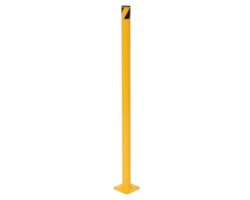 Vestil BOL-36-2 Safety Steel Bollard, 36 Inch High, 1-3/4 Inch OD, Base Plate Mount