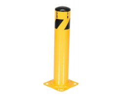 Vestil BOL-JK-36-5.5 Chain Slots Steel Bollard, 36 Inch High, 5.5 Inch Dia, Safety Yellow