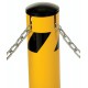 Vestil BOL-JK-36-4.5 Chain Slots Steel Bollard, 36 Inch High, 4.5 Inch Dia