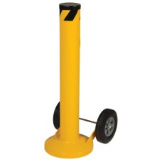 Vestil BOL-MB-42-5.5 Movable Steel Safety Yellow Bollard | 10 Inch Casters Vestil BOL-MB-42-5.5 Movable Steel Safety Yellow Bollard | 10 Inch Casters