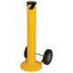 Vestil BOL-MB-JKS-42-5.5 Safety Yellow Movable Bollard with Steel Chain-Slot Cap - 42 Inch High