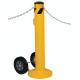 Vestil BOL-MB-JK-42-5.5 Safety Yellow Steel Movable Bollard with Chain Slots | 42 Inch High