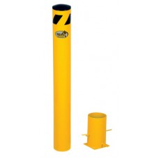Vestil BOL-R-36-5.5 Safety Yellow Removable Steel Bollard with Concrete-In Sleeve, 46-3/4 Inch Overall Heigh Vestil BOL-R-36-5.5 Safety Yellow Removable Steel Bollard with Concrete-In Sleeve, 46-3/4 Inch Overall Heigh