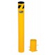 Vestil BOL-R-42-5.5 Safety Yellow Removable Steel Bollard with Concrete-In Sleeve | 52-3/4 Inch Overall Height