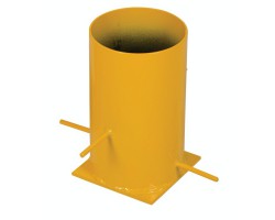 Vestil BOL-R-36-5.5 Safety Yellow Removable Steel Bollard with Concrete-In Sleeve, 46-3/4 Inch Overall Heigh