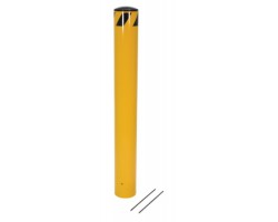 Vestil Permanent Safety Yellow Steel Bollard | 6-5/8" OD x 35" High | BOLPP-24-6.5 