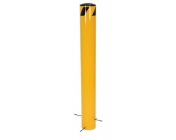 Vestil Permanent Safety Yellow Steel Bollard | 6-5/8" OD x 35" High | BOLPP-24-6.5 
