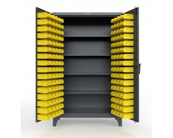 Strong Hold Steel 4-Shelf Bin Storage Cabinet - 46-BS-244