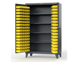 Strong Hold Steel 4-Shelf Bin Storage Cabinet - 46-BS-244