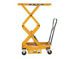 Vestil CART-1000D-DC Battery Powered Hydraulic Lift Cart – 1,000 lb Capacity, Double Scissor, Push-Button Lift