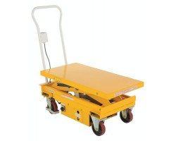 Vestil CART-2000-DC-C Battery Powered Hydraulic Elevating Cart with 2,000 lb Capacity | Push-Button Lift, Single Scissor