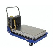 Vestil CART-23-10-DC-PSS Battery Powered Scissor Lift Cart with 1,000 lb Capacity | Partial Stainless Steel, 12V DC Lift Vestil CART-23-10-DC-PSS Battery Powered Scissor Lift Cart with 1,000 lb Capacity | Partial Stainless Steel, 12V DC Lift