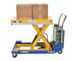 Vestil CART-23-10-DC Battery Powered Scissor Lift Cart with 1,000 lb Capacity | 12V DC Electric Lift