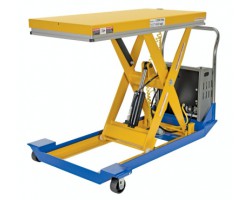 Vestil CART-24-10-DC Battery Powered Scissor Lift Cart with 1,000 lb Capacity | 24" x 48" Platform