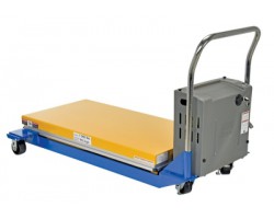 Vestil CART-24-10-DC Battery Powered Scissor Lift Cart with 1,000 lb Capacity | 24" x 48" Platform