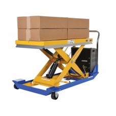Vestil CART-24-15-DC Battery Powered Scissor Lift Cart with 1,500 lb Capacity | 24" x 48" Platform, 12V DC Lift
