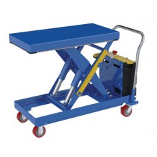 Vestil Battery Powered Hydraulic Elevating Cart with 2,500 lb Capacity | CART-2500-2040-DC Vestil Battery Powered Hydraulic Elevating Cart with 2,500 lb Capacity | CART-2500-2040-DC