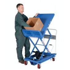 Vestil CART-600-LT Lift-Tilt Scissor Lift Cart with 600 lb Capacity and 45° Auto-Tilt