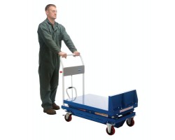 Vestil CART-600-LT Lift-Tilt Scissor Lift Cart with 600 lb Capacity and 45° Auto-Tilt