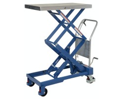 Vestil CART-800-D-TS Hydraulic Elevating Cart with 800 lb Capacity and Two-Speed Foot Pump