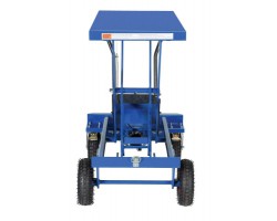 Vestil CART-PN-1500 Rough Terrain Elevating Scissor Lift Cart with 1,500 lb Capacity | Hydraulic Foot Pump