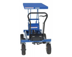 Vestil CART-PN-1500 Rough Terrain Elevating Scissor Lift Cart with 1,500 lb Capacity | Hydraulic Foot Pump