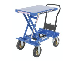 Vestil CART-PN-1000 Rough Terrain Scissor Lift Cart with 1,000 lb Capacity | 24" x 48" Platform