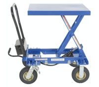 Vestil Pneumatic Tire Elevating Scissors Lift Cart – All-Terrain Hydraulic Lift Cart