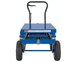 Vestil CART-PN-600-D Rough Terrain Elevating Lift Cart with 600 lb Capacity | Extended Lift Height, Pneumatic Tires