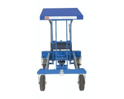 Vestil CART-PN-600 Rough Terrain Elevating Lift Cart with 600 lb Capacity | Pneumatic Tires, Hydraulic Foot Pump